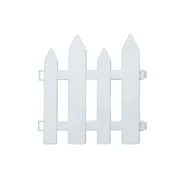 Bfogop 5 Pieces Garden Fence Insert White Plastic Garden Plant Borders Decorative Garden Yard, Picket Fence Edgings for Lawn, Flowerbeds, Plant Borders - Decorative Yard